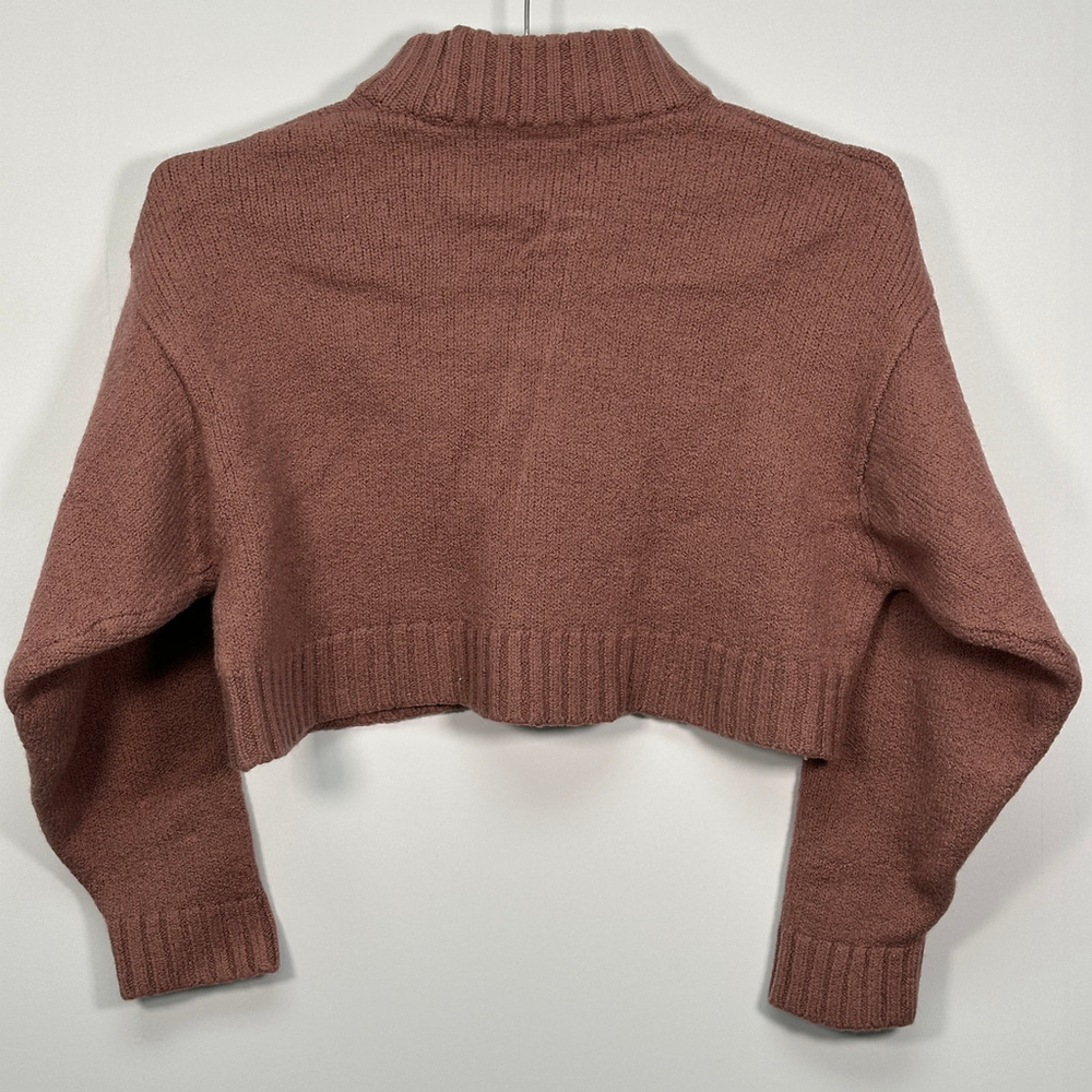 Aritzia Wilfred Free Harper Sweater‎ Merino Wool Turtleneck Mauve Pink Large - Picture 4 of 6
